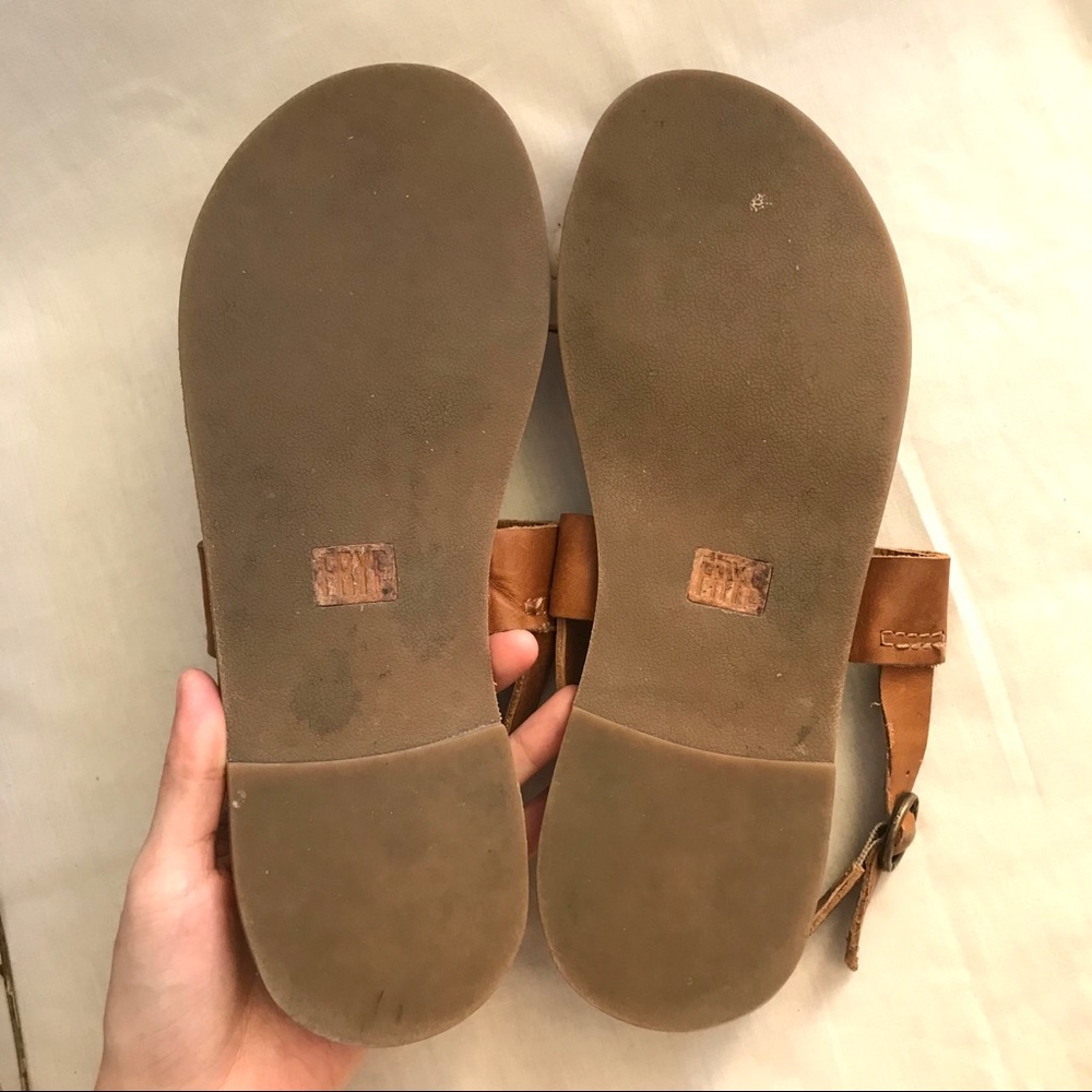 Frye Ally 2 Band Sling Flat Leather Casual Sandals - Picture 12 of 15